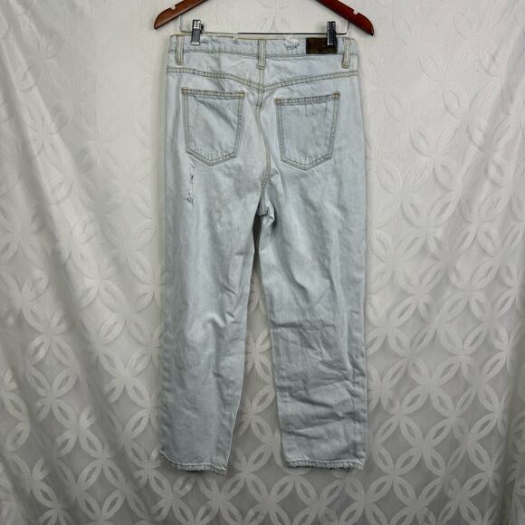Carmar Emilia High Waist Distressed Light Blue Washed Cropped Jeans Size 28 - Picture 7 of 13